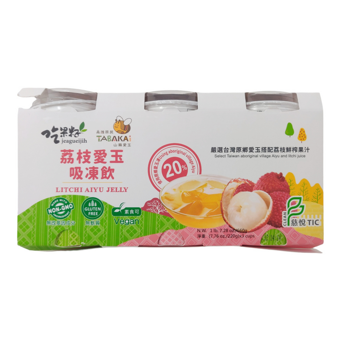 果凍飲料 - Tabakai Lychee Jelly Drink 3-ct