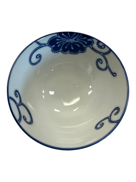 Rice Bowl - Blue w/ Blue Flowers