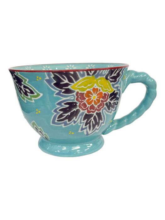 Mug - Blue w/ Flowers