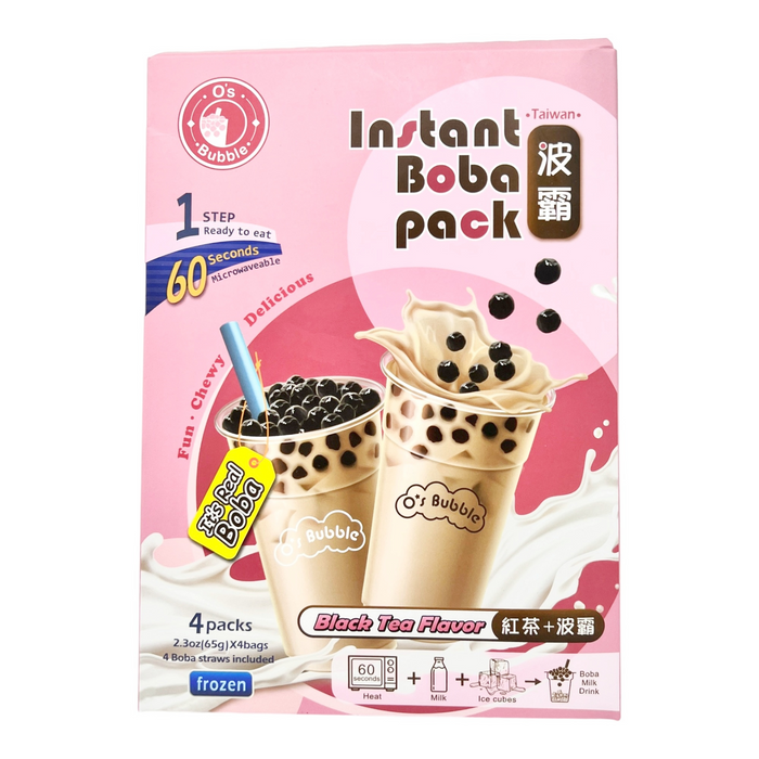 O'S 珍珠即食組 - O'S Frozen Black Tea Boba Kit 4-ct