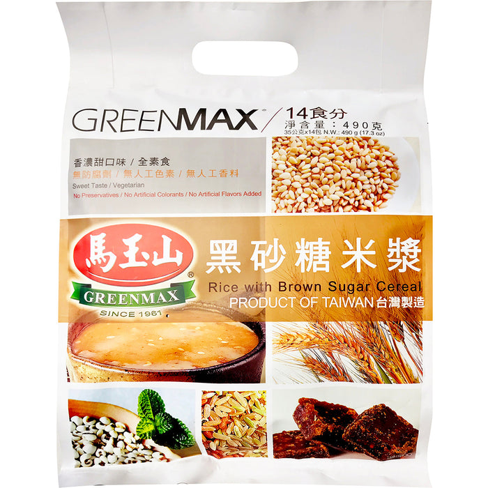 馬玉山黑糖米漿 - TW Greenmax Cereal Rice Milk 14-ct