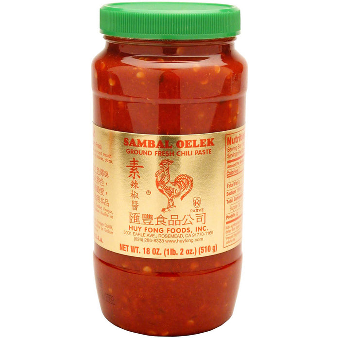 匯豐雞牌素辣醬 - Sambal Oelek Chili Paste 18oz