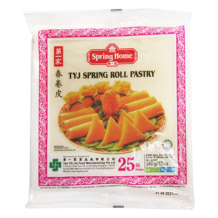 第一家春捲皮 - TYJ Spring Roll Wrapper 8" 25pcs